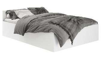 Jednolůžková postel Cezar (bílá) (s matrací a roštem)