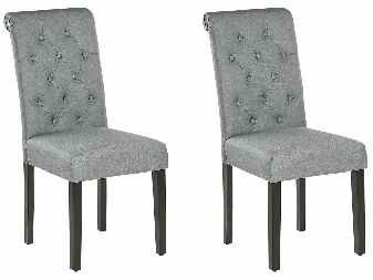 Set 2 ks. jídelních židlí VALLA (šedá)