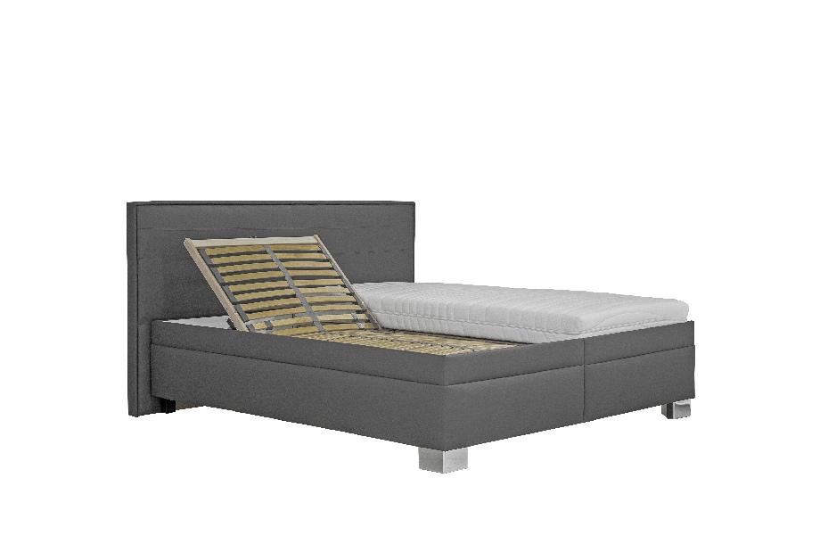 Manželská postel 160 cm Blanář Grand (tmavě šedá) (s rošty)