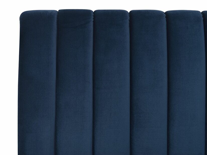 Manželská postel 160 cm MASALA (s roštem) (modrá)