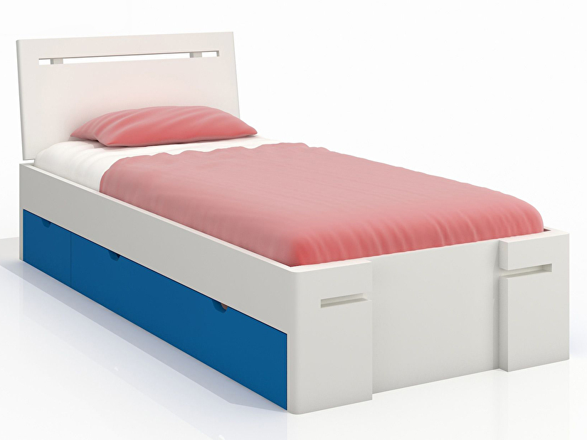Jednolůžková postel 90 cm Naturlig Kids Bokeskogen High Drawers (borovice) (s roštem)