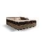 Manželská posteľ  Boxspring 180 cm Ceren (vzor + svetlohnedá) (s matracom a úložným priestorom)