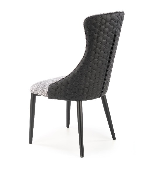 Jídelní židle Kalar (světle šedá + černá)