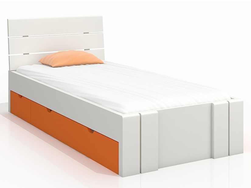 Jednolůžková postel 120 cm Naturlig Kids Tosen High Drawers (borovice) (s roštem)