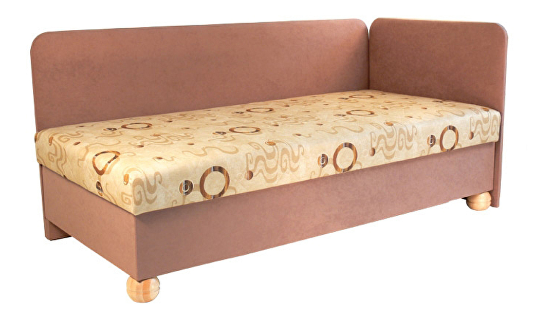Jednolůžková postel (válenda) 80 cm Sarita (s molitanovou matrací) (P)