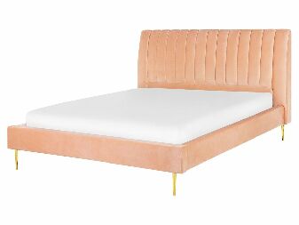 Manželská postel 160 cm MASALA (s roštem) (růžová)