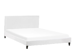 Manželská postel 180 cm FUTTI (s roštem) (bílá)