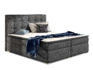 Manželská postel Boxspring 160 cm Irma 01 (tmavě šedá)