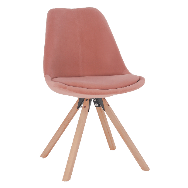 Jídelní židle Fra (růžová + buk)