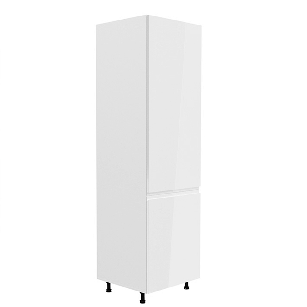 Kuchyňská skříňka na vestavnou ledničku D60ZL Aurellia (bílá + lesk bílý) (P)