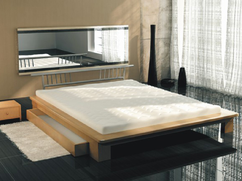 Manželská postel 160 cm Kapitol 2 (s roštem a matrací)