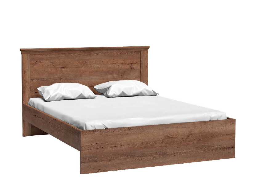 Manželská postel 160 cm Atena 05 (s roštem) (jasan světlý)