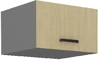 Horní kuchyňská skříňka Scarmi 60 NAGU 36 1F (Antracit + Herringbone scandi)