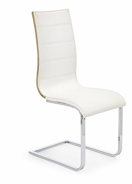 Jídelní židle K104 (bílá + dub sonoma)
