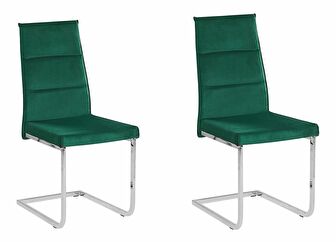 Set 2 ks. jídelních židlí REDFORD (zelená)