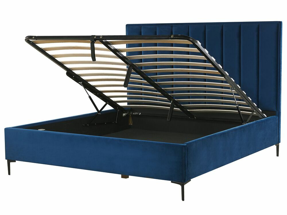 Manželská postel 180 cm SANAZA (modrá)