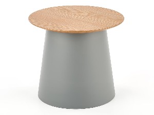 Konferenční stolek Argelia (přirodně dřevo + šedá)