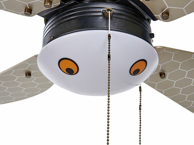 Stropní ventilátor se světlem Devora (černá)