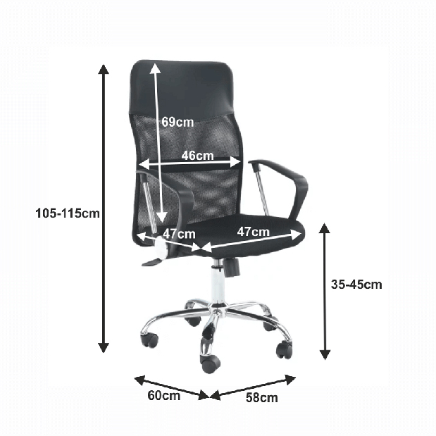 Kancelářská židle Vora 973M New černá