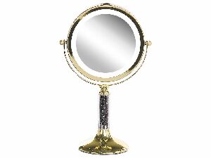 Kosmetické zrcadlo Brita (zlatá) (s LED osvětlením)