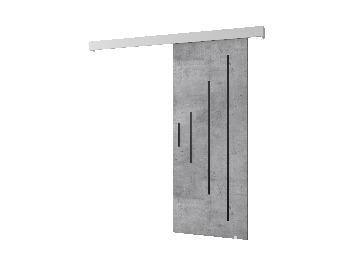 Posuvné dveře 90 cm Sharlene Y (beton + bílá matná + černá)
