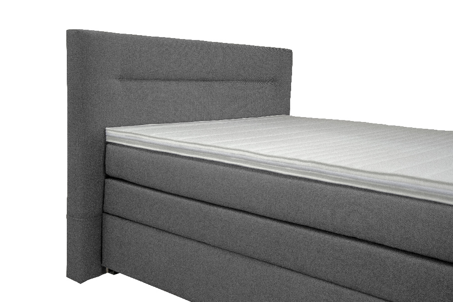 Manželská postel Boxspring 140 cm Blanář Doria (tmavě šedá) (s matracemi)
