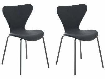 Set 2 ks jídelních židlí Baylor (černá)