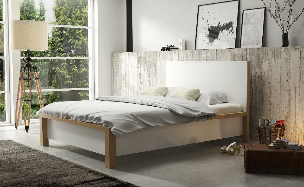 Manželská postel 200 cm Naturlig Lavikker (s roštem úl. prostorem)