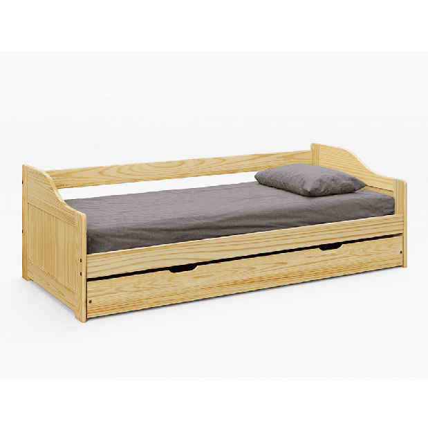 Jednolůžková postel 90x200 cm Layne (přírodní)