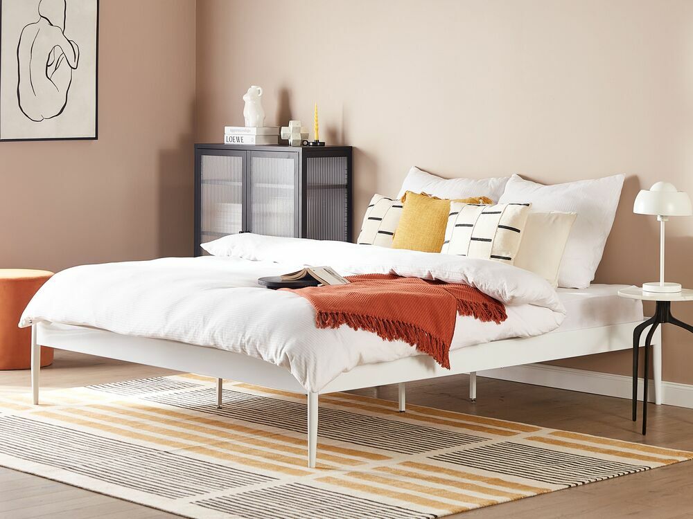 Manželská postel 180 cm Victoire (bílá) (s roštem)