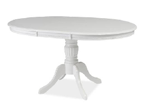 Rozkládací jídelní stůl 106-141 cm Oliner (bílá) (pro 4 až 6 osob)