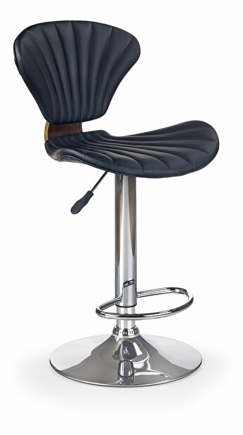 Barová židle H-65 (černá + ořech)