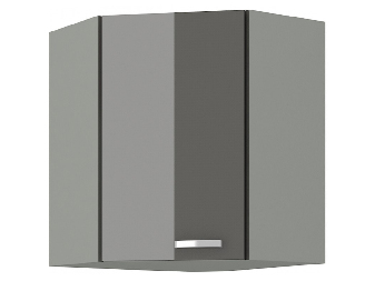 Rohová horní kuchyňská skříňka Gonir 58 x 58 GN 72 1F (šedá + šedá)