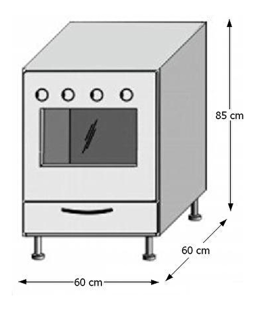Dolní kuchyňská skříňka pod troubu ZK-60 Igo