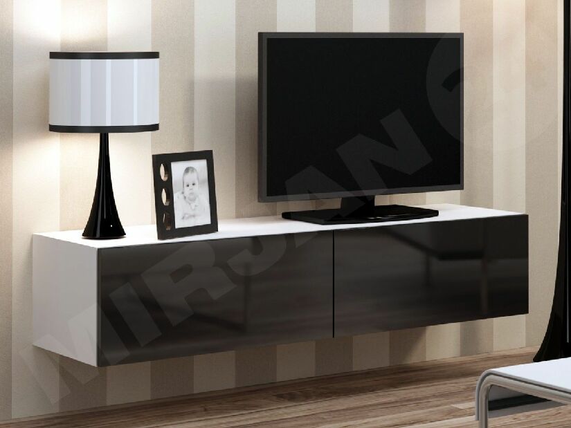 TV stolek Zigo New 140 (bílá + černá) *výprodej