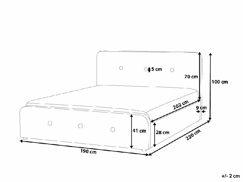 Manželská postel 180 cm ROME (s roštem a úl. Prostorem) (béžová)