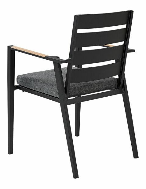 Set 4 ks zahradních židlí Thierry (černá)