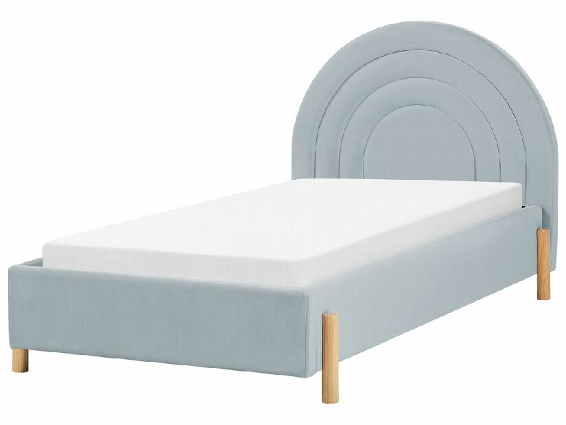 Jednolůžková postel 90 cm Annesile (modrá) (s roštem)