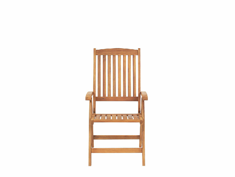 Set 2 ks. zahradních židlí Jakarta (světlé dřevo) (s polštáři)