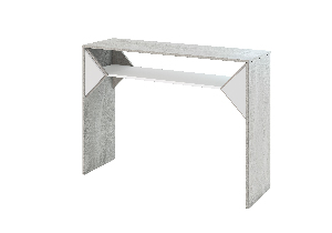 Konzolový stolek Tonfir (světle šedá + lesk bílý)