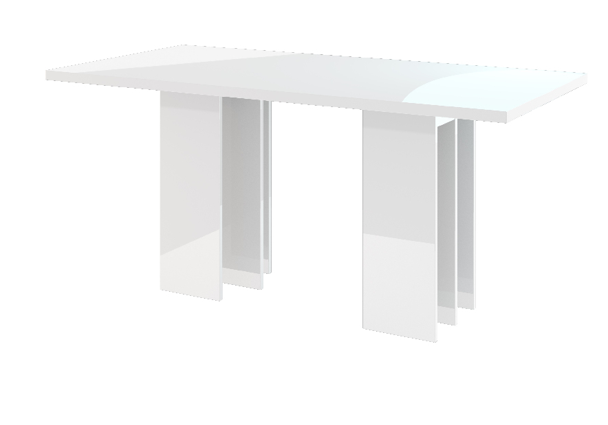 Jídelní stůl Marabo (lesk bílý) (pro 6 osob)