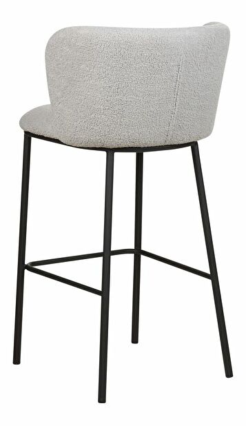 Set 2ks barových židlí Minik (šedé buklé)