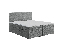 Manželská postel Boxspring 160 cm Lemmy (beton) (s matrací a úl. prostorem)