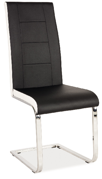 Jídelní židle H-629 (ekokůže černá + bílá)
