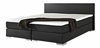 Kontinentální postel 180 cm PREMIER (s matracemi) (černá)
