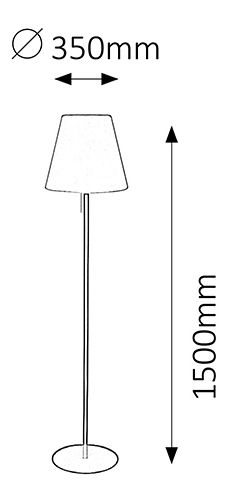 Venkovní stojanové svítidlo Lida 150 cm (antracit + bílá)