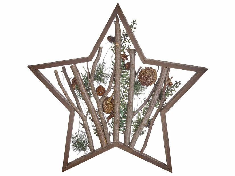 Vánoční dekorace Daca (tmavé dřevo) (s osvětlením)