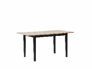 Jídelní stůl HOWTON (světlé dřevo + černá) (pro 4 až 6 osob)