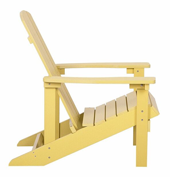 Zahradní židle s podnožkou Adack (žlutá)