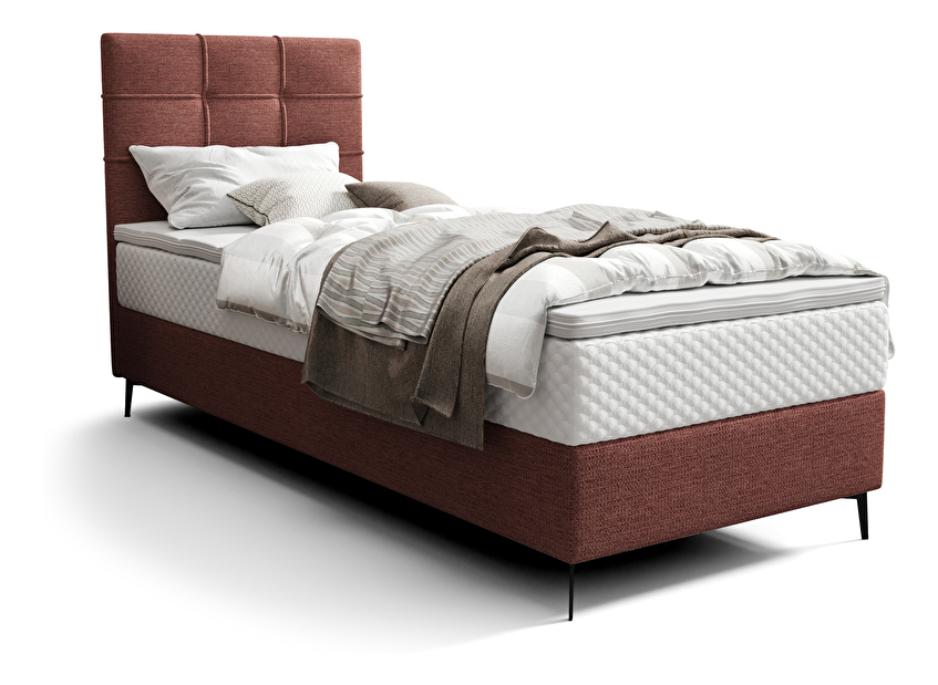 Jednolůžková postel 80 cm Infernus Comfort (terakota) (s roštem, bez úl. prostoru)